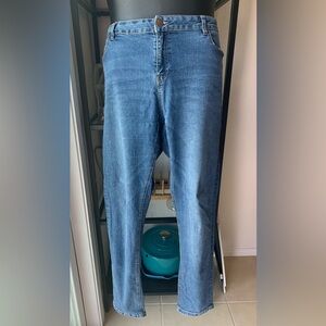 George UK 18 Plus Size Skinny Jeans Medium Blue Wash Stretch Denim